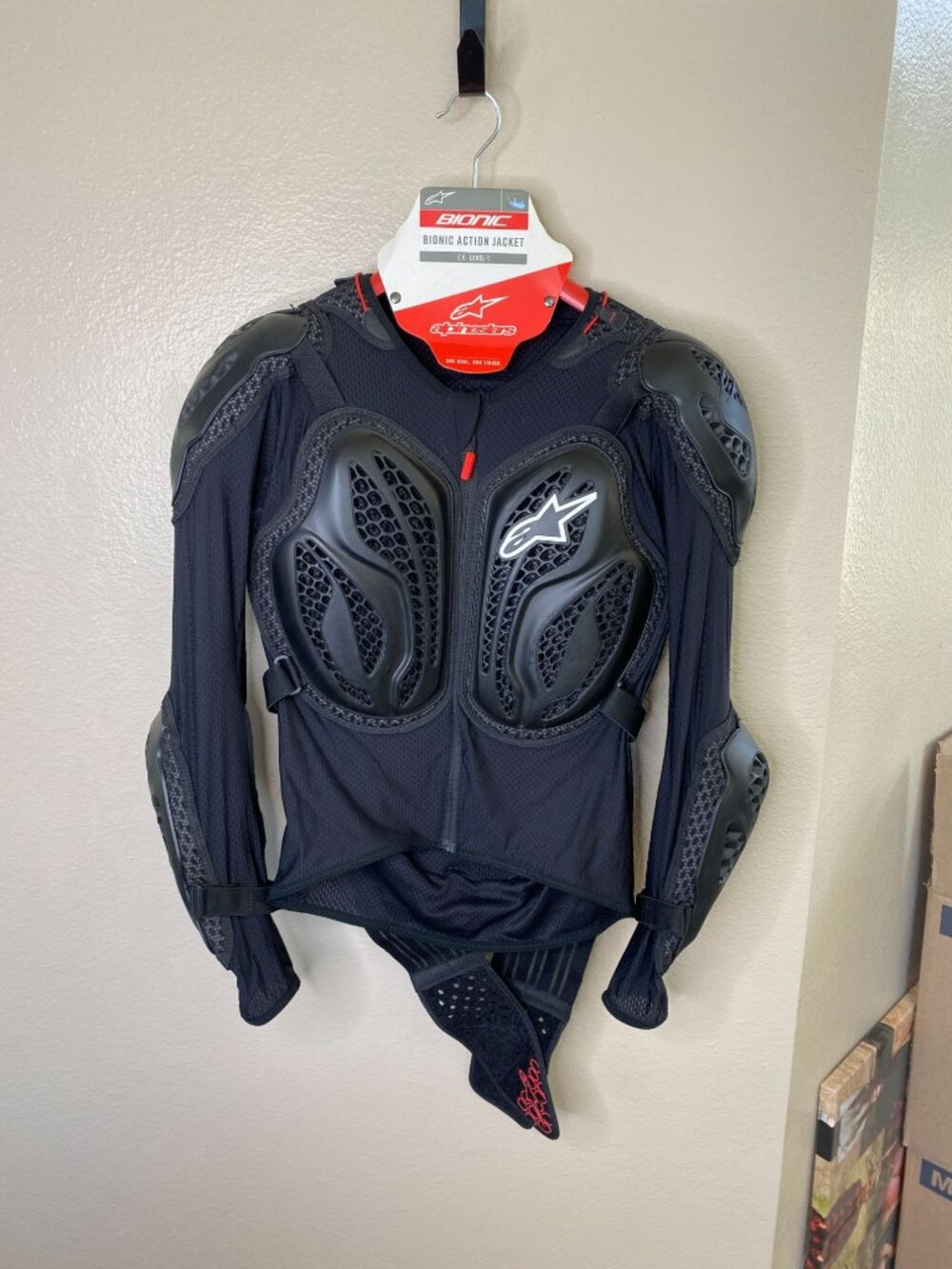 Alpinestars Bionic Action Jacket CE Level 1 Armor Lightweight Lg Black Protectiv